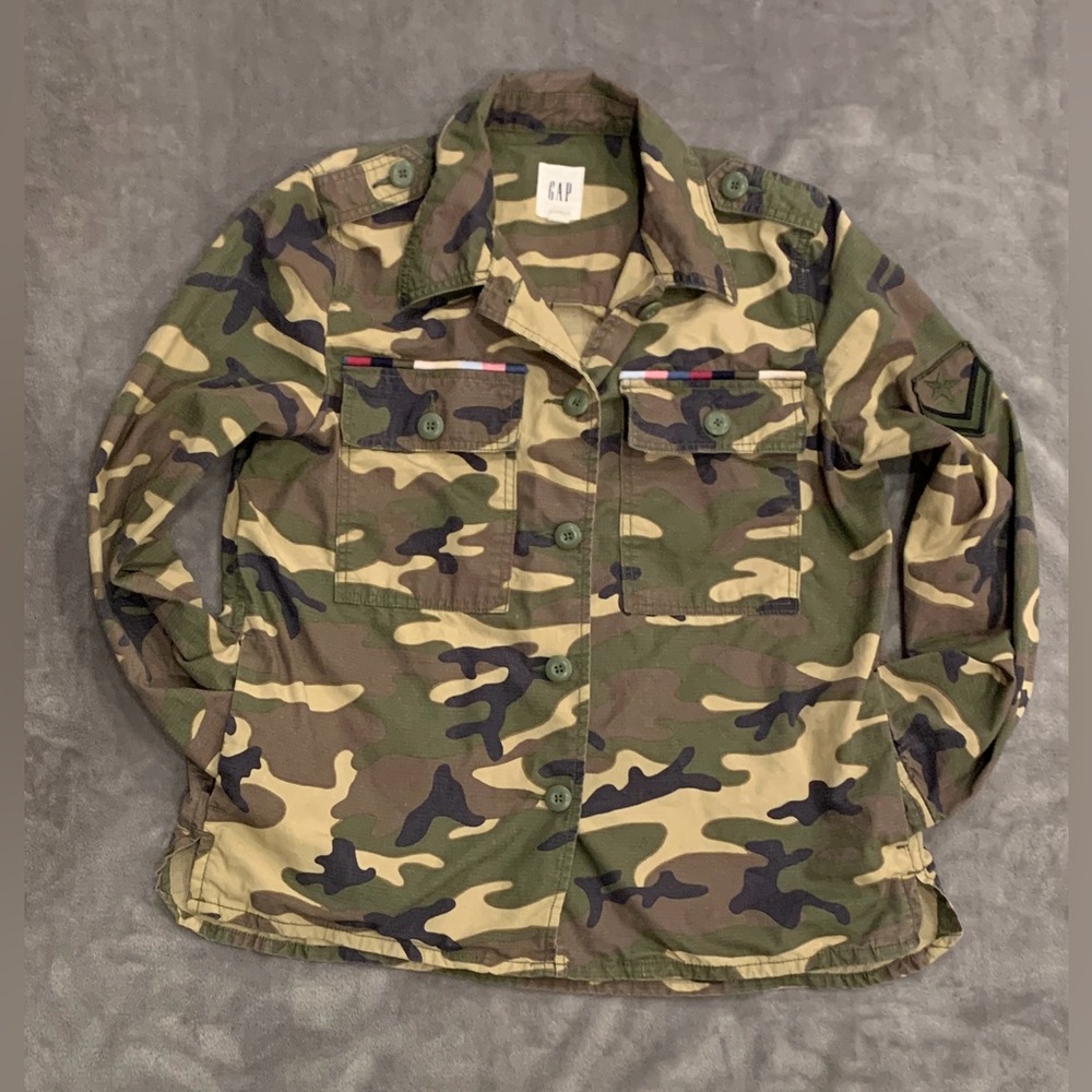 GAP Green Camouflage Jacket